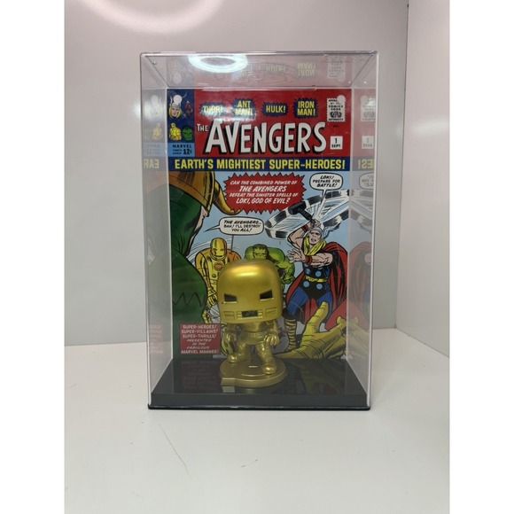 Funko Other - Funko Pop! Comic Cover Avengers #1 Gold Iron Man – With Case (Read Desc)